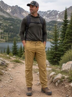 SITKA Gear Territory Pant Men’s 42R Tan Hiking Hunting Outdoor Performance Pants